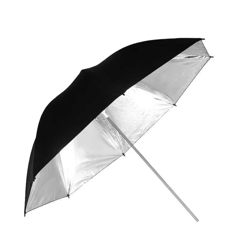 Photo Umbrella 43 inch Reflector Soft Umbrella Photo Studio Flash Light Black Silver Reflecting Umbrella