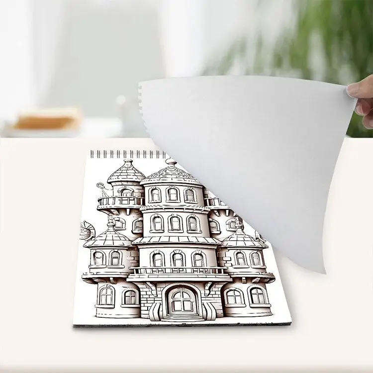 Magic Hut DIY Graffiti Color Drawing Coloring Book Adult Decompression Hand Drawn Coloring Drawing Coloring Book