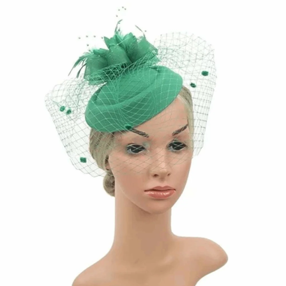 

Bride Headdress Mesh Fascinator Hat Sinamay Feathers Flower Mesh Feathers Fascinator Hat Multicolor Exquisite