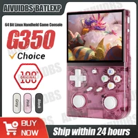 BATLEXP G350 consola de juegos portátil Retro Linux sistema de 64 bits pantalla IPS de 3,5 ""RK3326 reproductor de vídeo portátil de bolsillo 64GB 4000 juegos