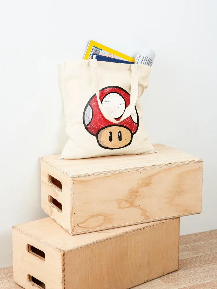 حقيبة حمل الفطر الأحمر حقيبة رجالية لحقائب التسوق على الشاطئ قابلة للطي