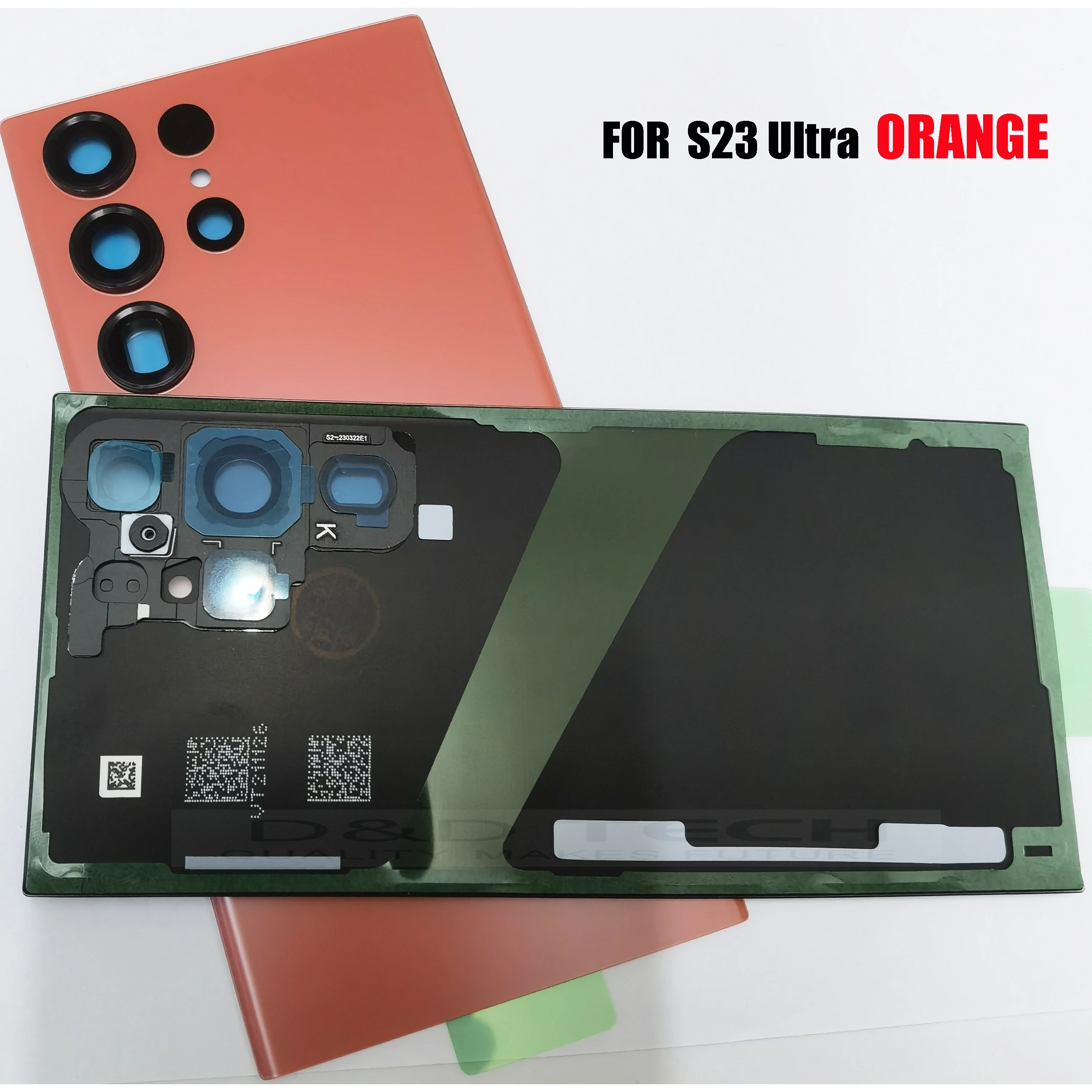 OEM Glass Materials Back Battery Cover Case For SAM-S23 Ultra S23ultra S23U 5G Rear Door Housing Glass Panel Replacement