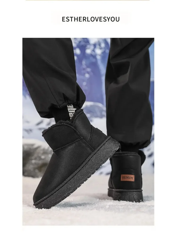 새로운 겨울 부츠 가죽 따뜻한 발목 모피 부츠를위한 플랫폼 부츠 럭셔리 부츠 따뜻한 부츠 편안한 미끄럼 방지 발목 부츠