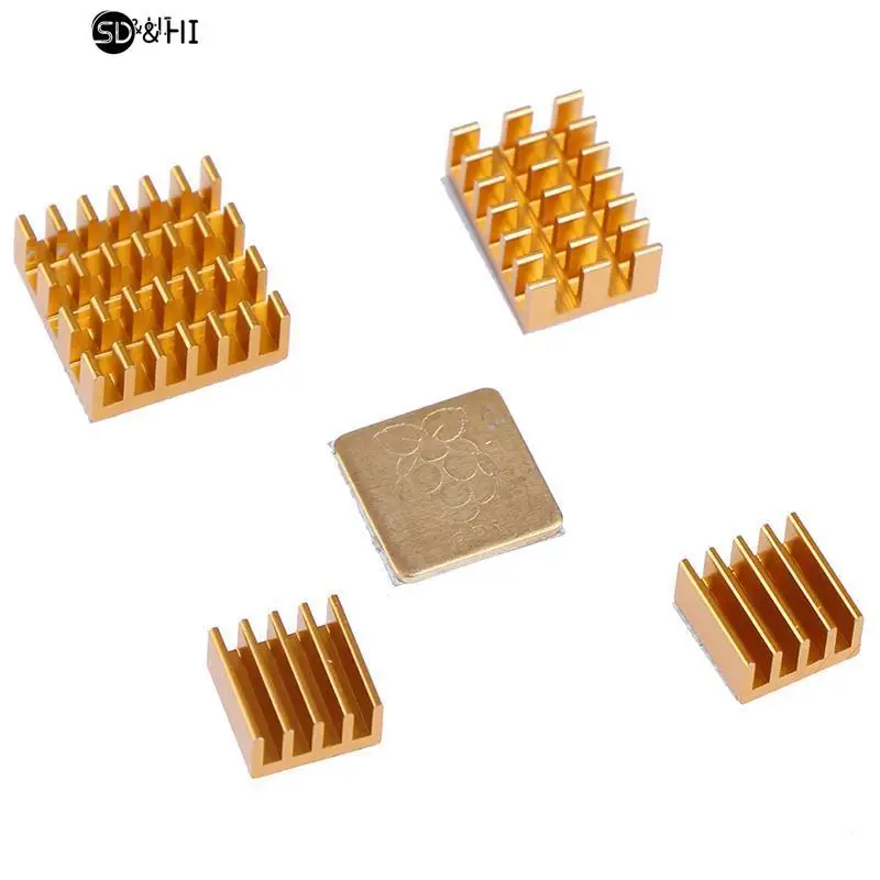 5 шт., алюминиевый радиатор для Raspberry Pi 2/3/4 3B + 4B