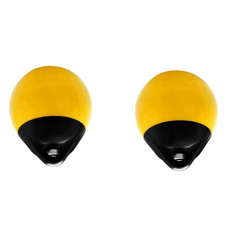 

2X Heavy Duty PVC Boat Fender Ball Round Anchor Buoy Dock Bumper Ball Inflatable Protection Marine Mooring Buoy Yellow