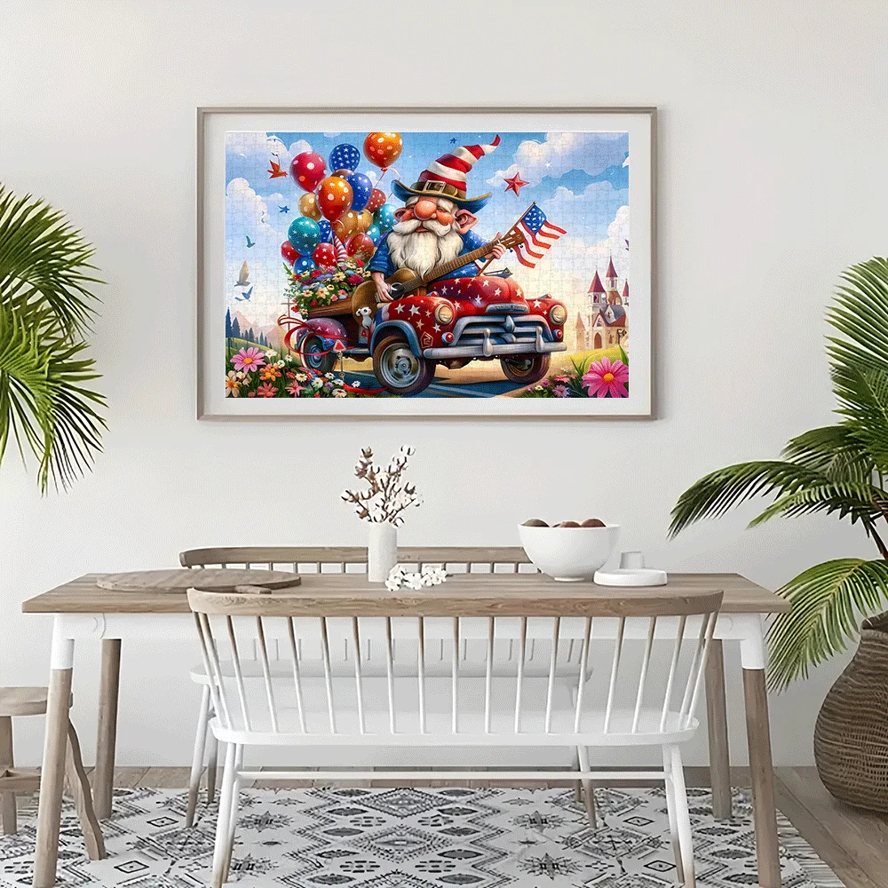 1000pcs Independence Day Themed Jigsaw Puzzle | Large Puzzle for Adults, Family Interactive Game, Home Decor, Brain Challenge,