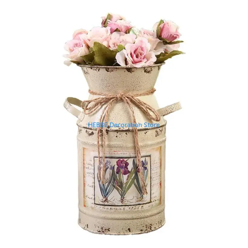B0KC Vintage Vase Vase Floral Arrangement Pot Rustic Vases for Flowers Container