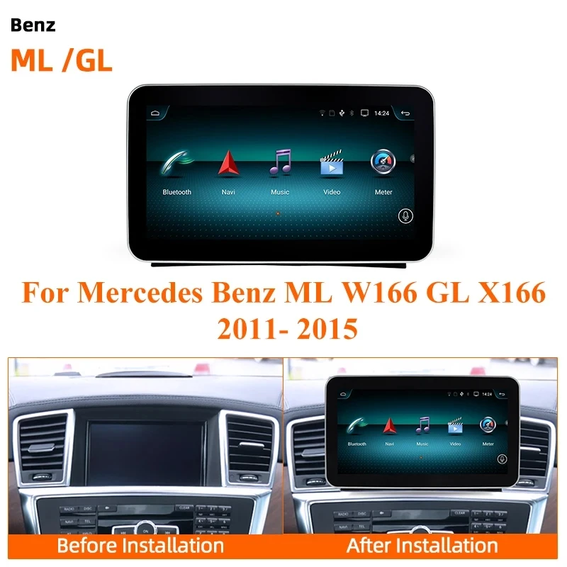 Auto Radio For Mercedes Benz ML W166 GL X166 2011- 2015 HD Auto Car Radio Player Pantalla GPS Navigation Multimedia IPS DVD HDR