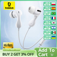 Baseus Encok CZ20/HZ20 in-ear Wired Earphone Hi-Res Type-C/3.5mm Jack with Mic Wired Headphones For Laptop Computer Tablet Phone