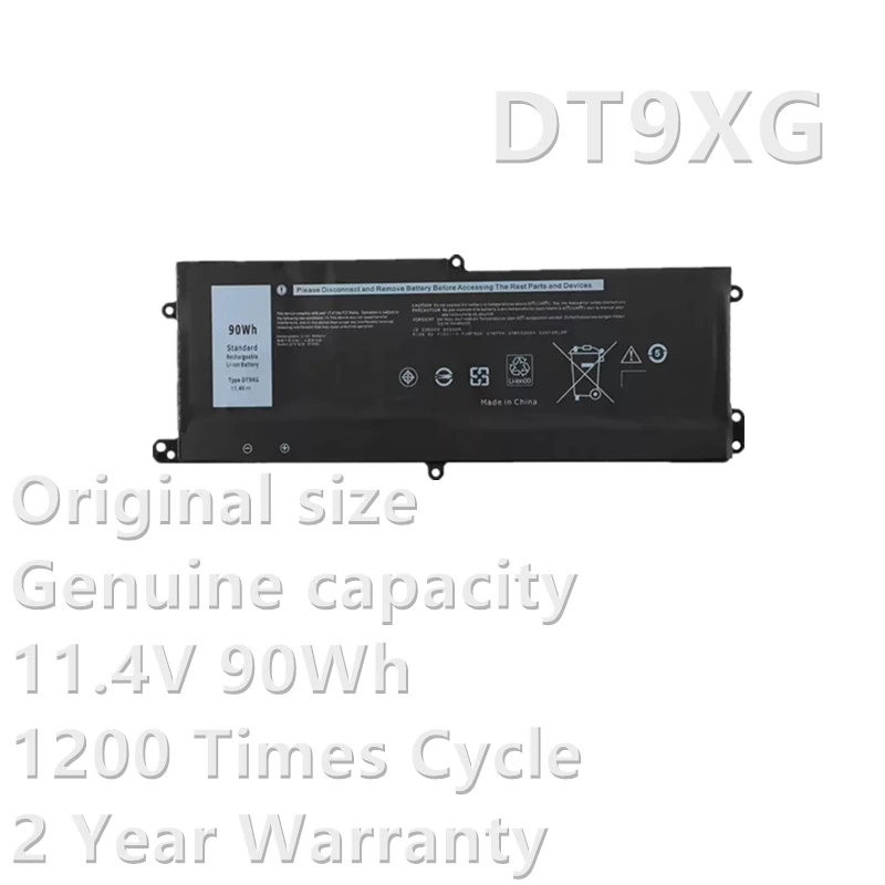 CSBD 90WH DT9XG 0KJYFY 07PWXV Battery for Dell Alienware Area-51m R1 R2 ALWA51M-1766PB D1748DW D1746B D1766B D1741DB D1969PW