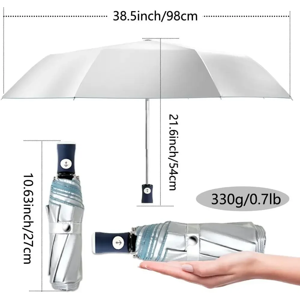Coating Layer Fabric Blocking UV 99.9% Sun Umbrella Compact Folding Travel Umbrella Automatic Folding Windproof Umbrellas for Me - view 3