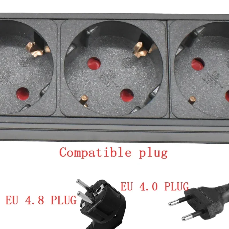 Tiras de alimentación PDU Schuko Powerlink box amplificador de potencia audio 3P enchufe powercon de aviación 2-11 AC UE Corea 4,8 4,0 enchufe