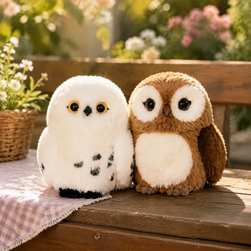 Soft Plush Material Stuffed Plush Doll Recording Function Sound Effects Magic Owl Plush Doll Interactive Feature Wiggling Head