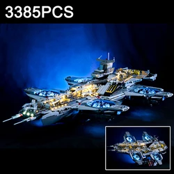 3385PCS Technical Space Battleship Leaguer Heroes Helicarrier Building Blocks Assemble Bricks Toys Gift For Children Kids