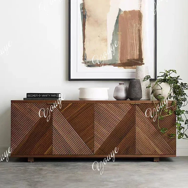 

J Log Solid Wood Dining Side Cabinet Nordic Locker Storage Cabinet Designer Living Room Modern Simple Floor Cabinet