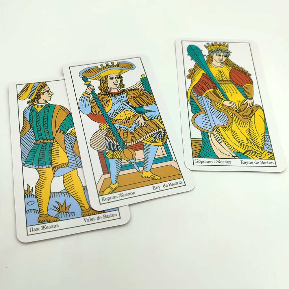 2023 NewМарсельское Таро Руководство Для Гадания И Чтения Карт 78 Карт Marseille Tarot Russian Tarot Cards for Beginners