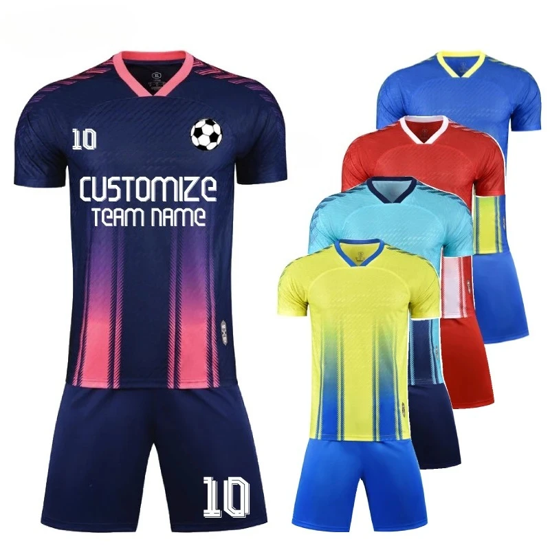 طقم جيرسي لكرة القدم شبكي قابل للتنفس 24/25 زي فريق كرة القدم الصيفي الجديد للرجال والأطفال مع تصميم عصري رياضي مطبوع عليه شريط #1