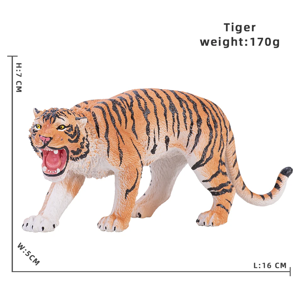 Solide Simulation Wild Zoo Tier Löwe Schnee Leopard Nashorn Bär Modell Action-figuren Elefant Tiger Spielzeug für Kinder – Detail 4