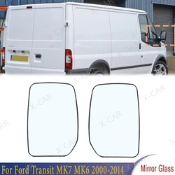Car Rearview Side Mirror Glass Lens For Ford Transit MK7 MK6 2000 2001 2002 2003 2004 2005 2006 2007 2008 2009 2010 2011-2014