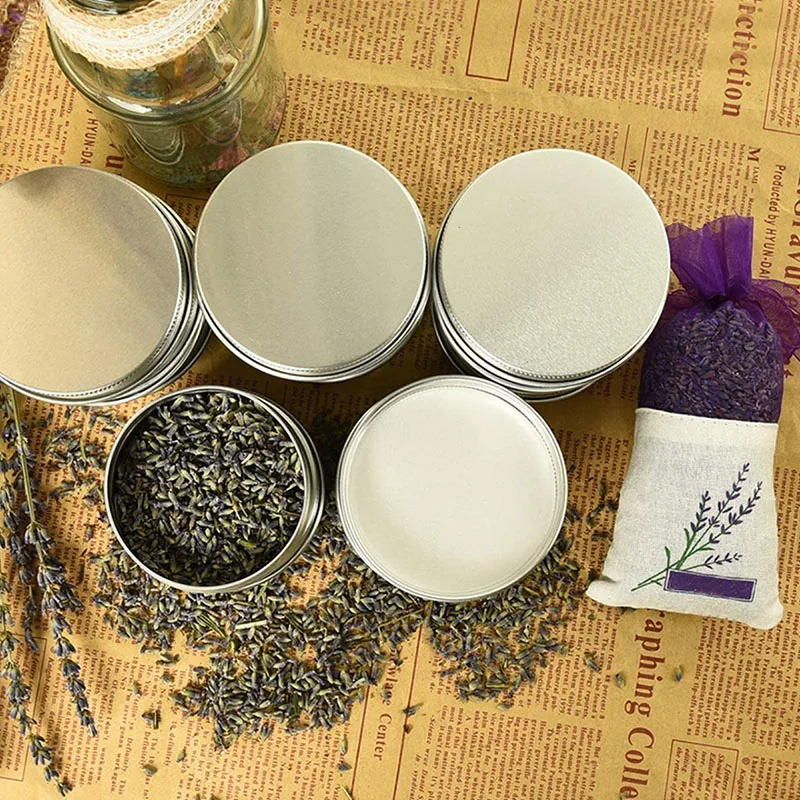 10/50/100pcs 10g Aluminum Tin Jar For Cream Balm Nail Candle Cosmetic Container Refillable Bottles Tea Cans Mini Metal Box