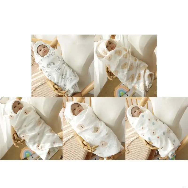 

Baby Muslin Towel Cotton Wrapping Blanket Baby Blanket Print Bath Towel High Absorbent Shower Towel Stroller Cover