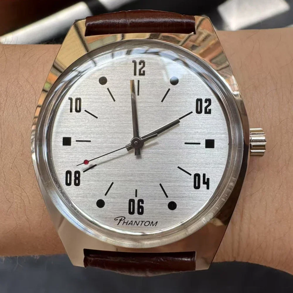 7120 Mechanische Uhr mit Handaufzug für Herren, 36 mm, Retro-Business-Uhr, klassische, einfache
