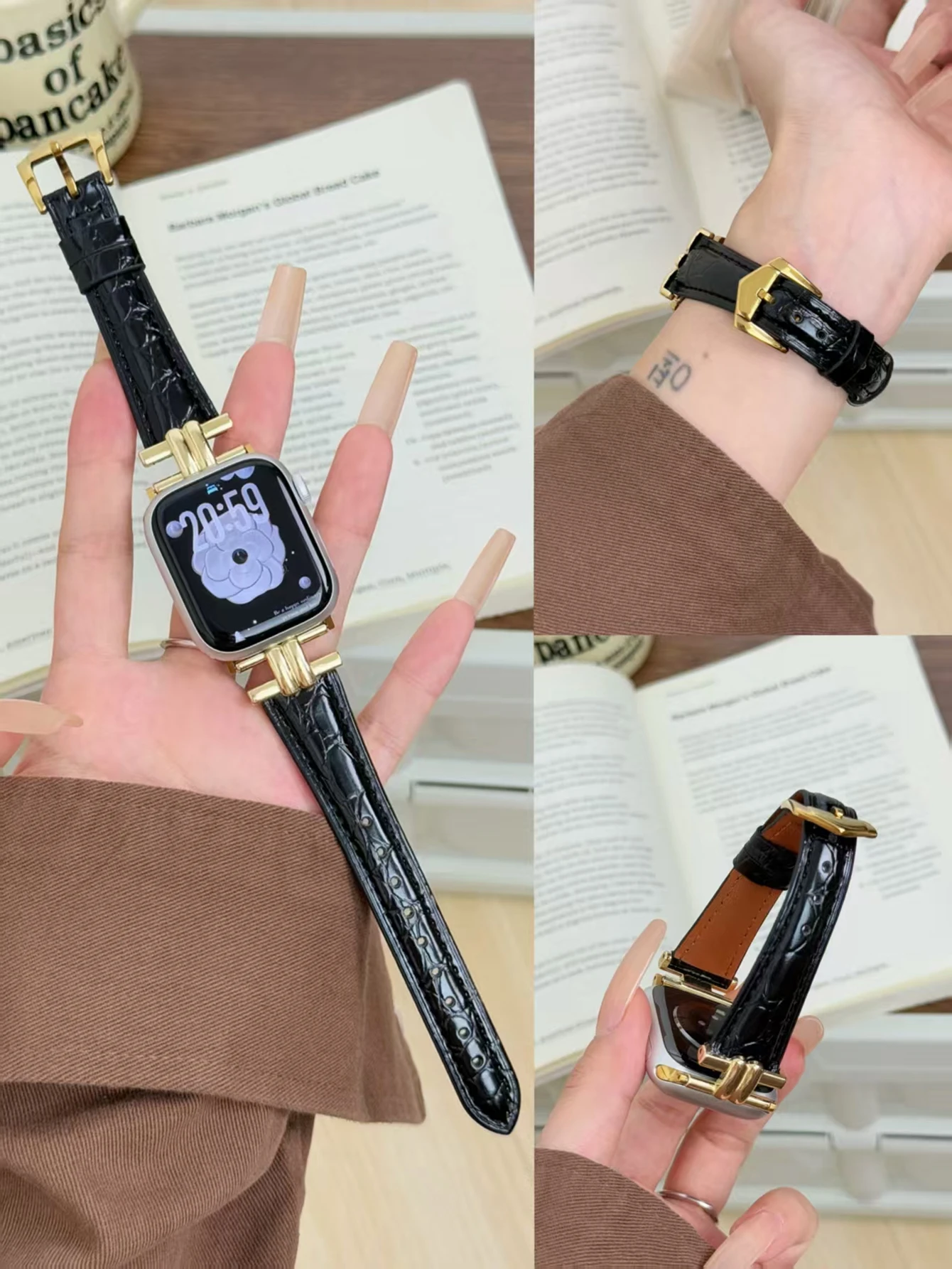 ممتاز حلقة جلدية Correa لسلسلة ساعات أبل الترا 11/10/9/8/7/6/5/4/ 38 مللي متر 40 مللي متر 41 مللي متر 42 مللي متر 44 مللي متر 45 مللي متر 46 مللي متر 49 مللي متر حزام #2