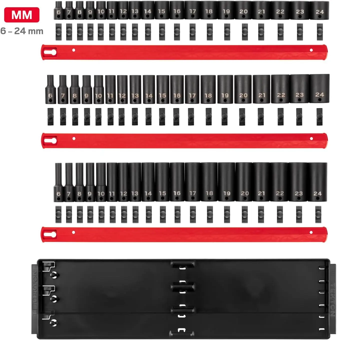 3/8 Inch Drive Impact Socket Set 57 Piece SID91121