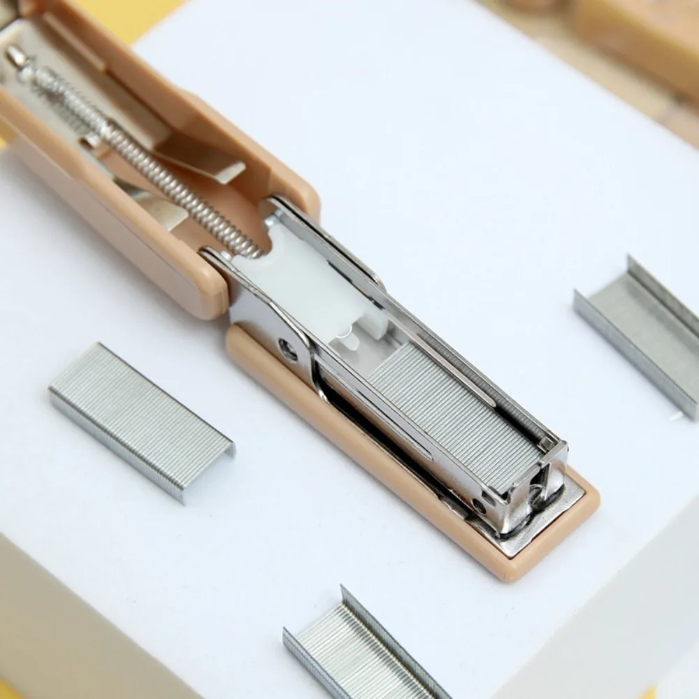 Mini Capybara Stapler Set Cartoon Animal Multi-functional Stapler Paper Clips File Organizer Push Clip