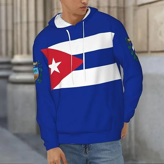 男性と女性のためのキューバの国旗の紋章,3Dプリントパーカー,トラックスーツ,特大のセーター,カップルのスウェットシャツ,ジョギング,紳士服,新しい