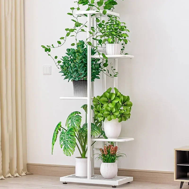 

Outdoor Plant Shelves Iron Flower Stand Rack Multiple Flower Pot Holder Planter Display Organizer Scaffale Garden Furniture