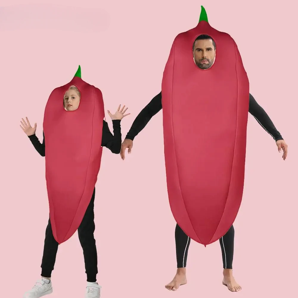 

Funny Cosplay Chili Costumes Props for Adult Kid Sponge Printed Carnival Party Fancy Dress Up Stage Performance Show