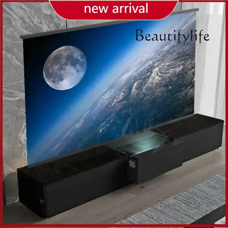 BJ Electric Hidden Cabinet Automatic Telescopic TV Cabinet Intelligent Lifting 100-120 Floor Lift Screen Inch TV Cabinet