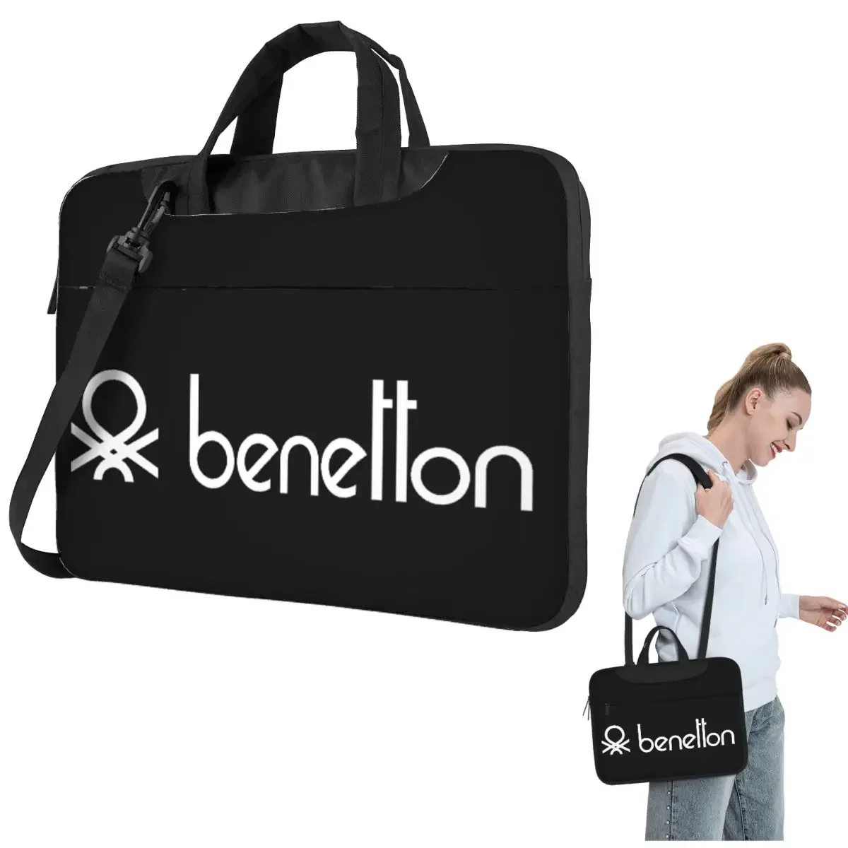 United Colors Of Benetton Crossbody Laptop Bag Case Computer Bag 13 14 15.6 Inch Notebook Pouch for Macbook Pro
