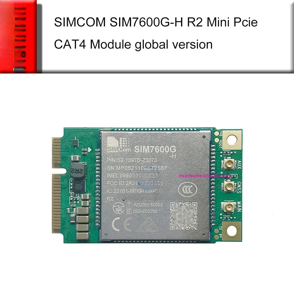 

SIM7600G-H R2 Mini Pcie 4G LTE CAT4 Модуль глобальной версии заменяет SIM7600E-H SIM7600SA-H SIM7600JC-H SIM7600A-H