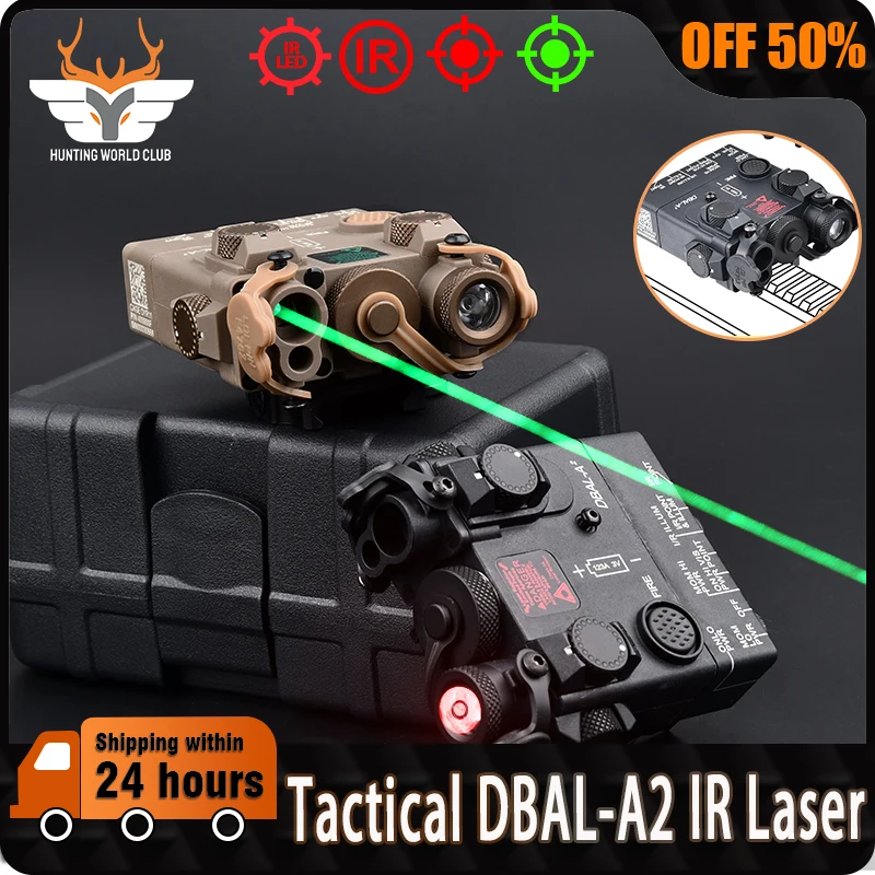 

WADSN Tactical DBAL-A2 IR Lighting Strobe Red Green Dot Aiming DBAL Dual Beam Laser Outdoor Hunting Airsoft Sight Scout Light