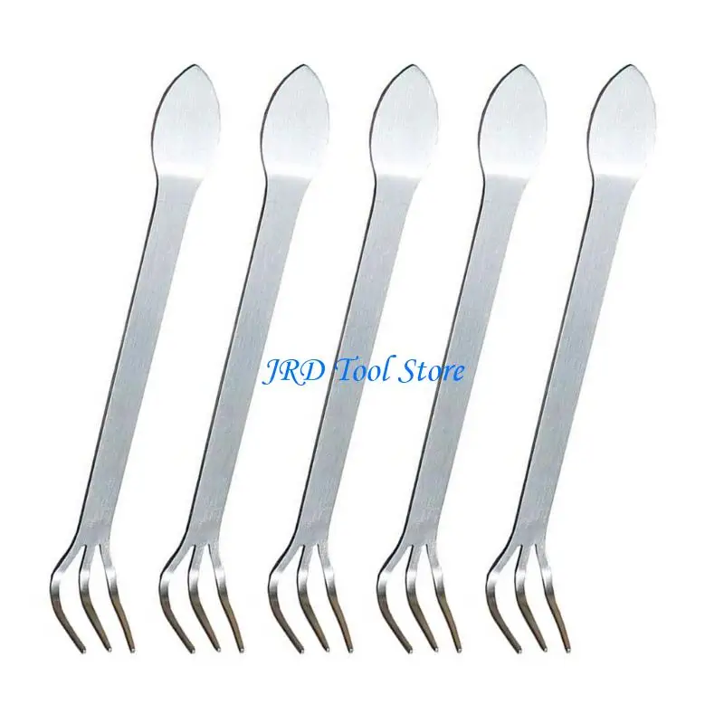 

A2UD Stainless Steel Root Rakes 3-Prong Loosen Soil Bonsai Tree Tool with Nonslip Handle for Gardening