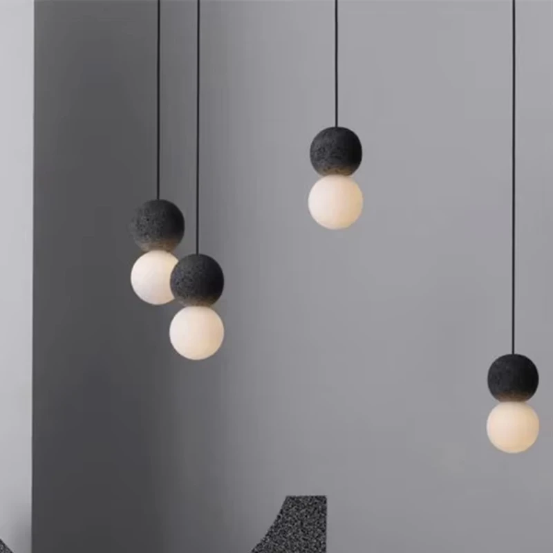 

Nordic Origo Pendant Lamp Restaurant Bar Modern Minimalist Terrazzo Bedroom Bedside Cafe Globe Chandelier