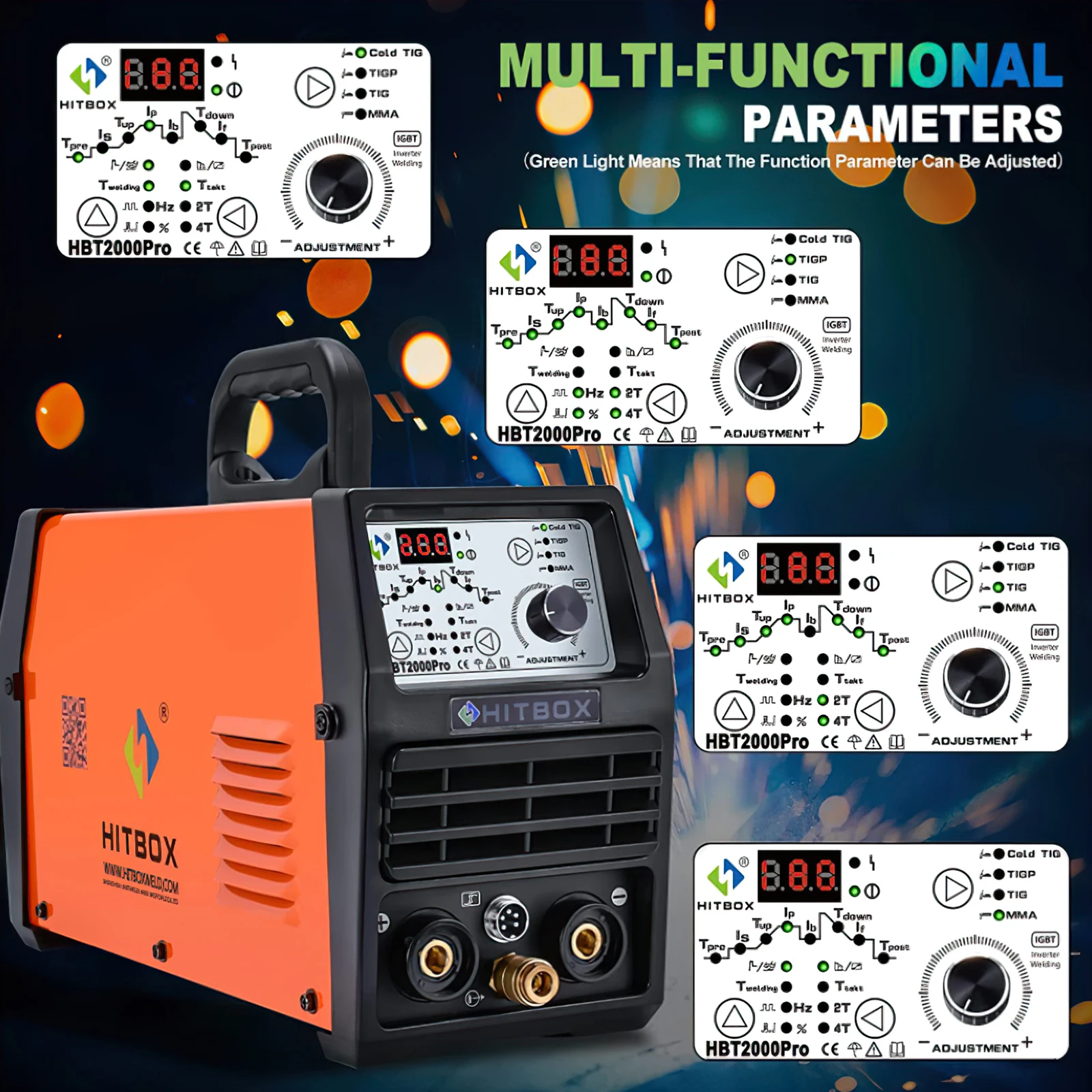 GOOD SALE HBT2000Pro PULSE Welder 4 in 1 ARC/ TIG/ TIG Pulse/ Cold TIG Function 2T 4T Semi-Auto Welding Machine