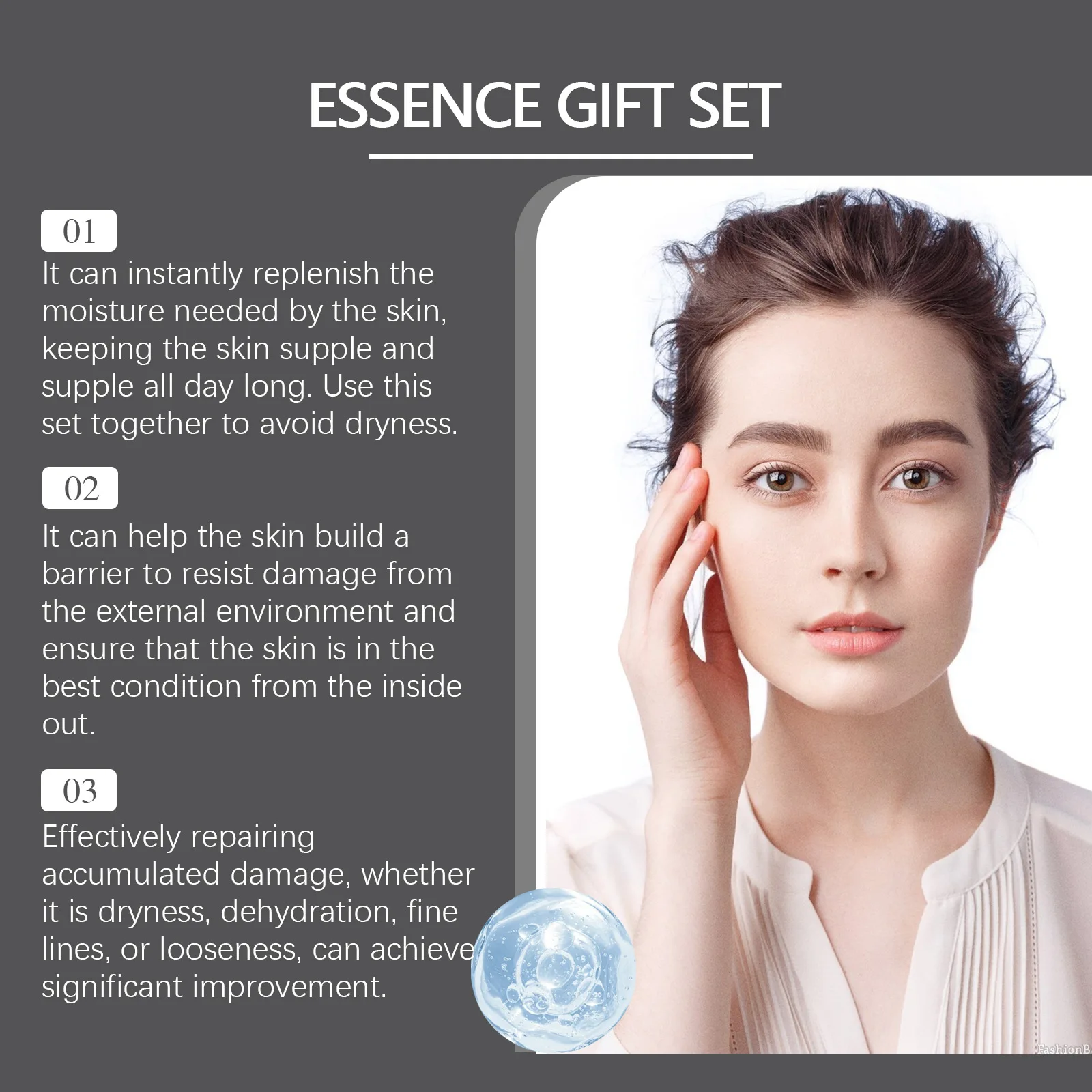 Jaysuing Essence Gift Box 5-piece Set Facial Moisturizing Supple and Moisturizing Daily Repair Essence Gift Box B3 B5 C10 N10