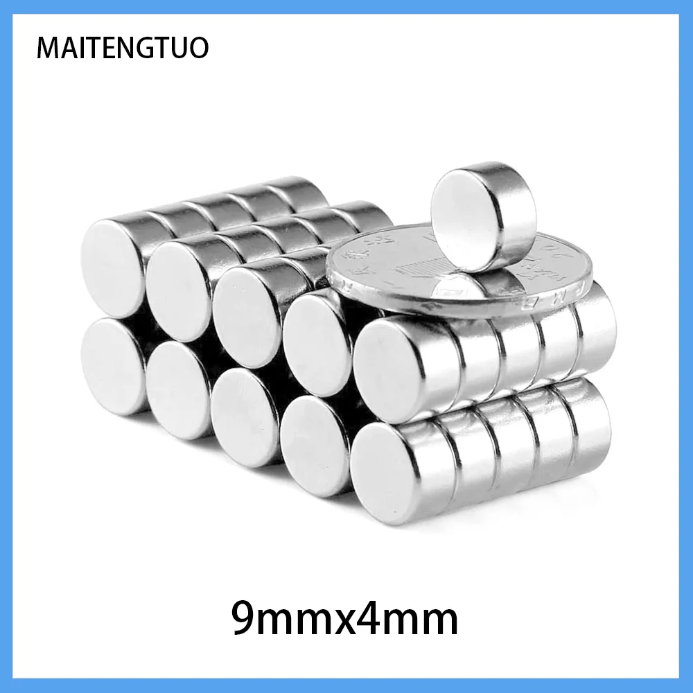 

10~200PCS/Lot 9x4mm Round Shape Rare Earth Neodymium Super Strong Magnetic NdFeB Magnet Permanent Magnetic imanes 9mm x 4mm 9*4