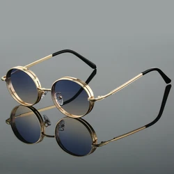 KAMMPT Oval Punk Sunglasses Men 2024 Fashion Gradient Multi-color Outdoor Shades Women Trendy Luxury Brand Design Sun Glasses