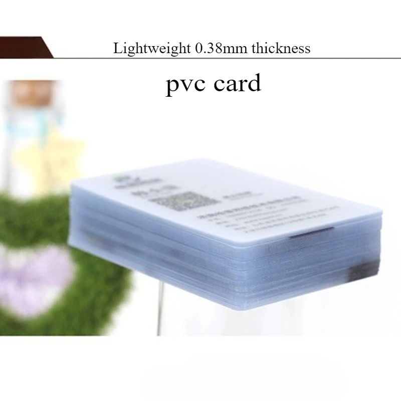 500PCS Transparent Business Cards PVC Waterproof Promotion Card Colorful Printted Personalized LOGO Thank You Card Free DESIGN