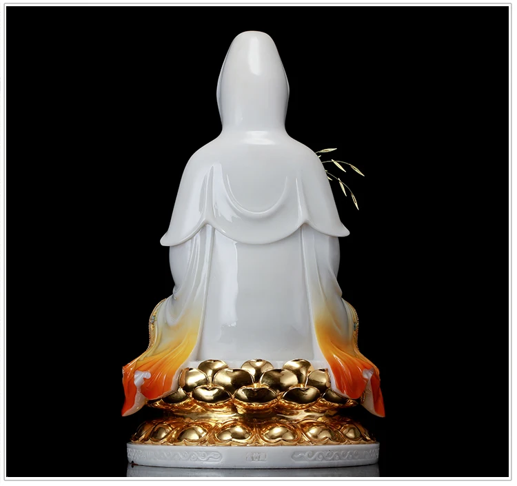 Asia TOP high-grade Handmade gilding Buddha statue home family bless efficacious Worship Guan yin PU SA FENG SHUI Talisman