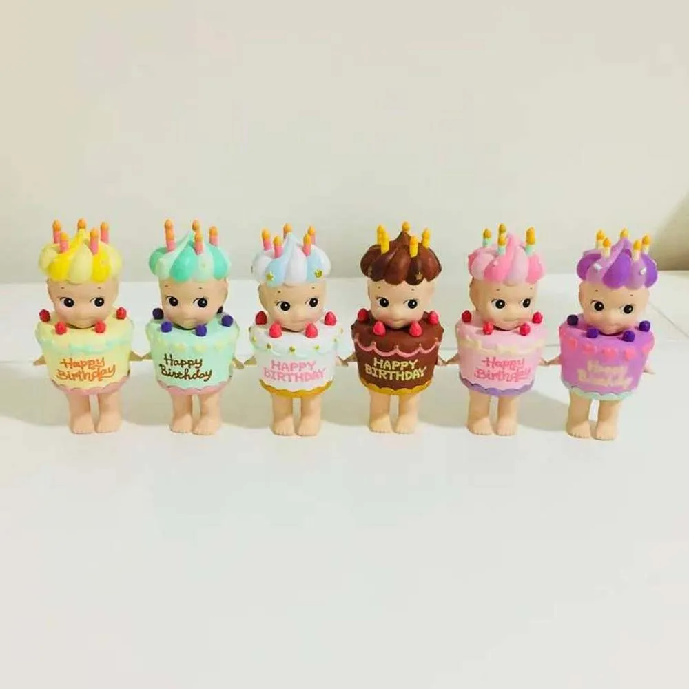 

Серия торта на день рождения Sonny Angel, слепая коробка, куклы, аниме-фигурки, украшения, куклы, фанаты, детский рождественский подарок, игрушки