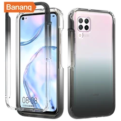 Bananq Highly Clear Gradient Color Case For Honor X8 X9 4G 5G Shockproof Transparent Phone Cover For Huawei Y9A Y9S Nova 9 SE