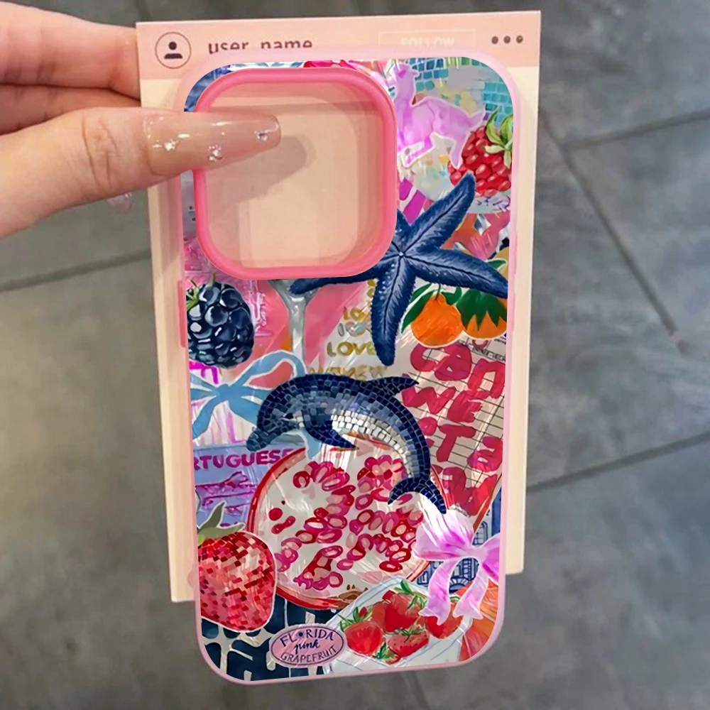 Für Xiaomi Redmi Note 10 14 13 12 Pro Plus 5G 11 Hüllen Retro Collage Dolphin INS Hülle für Redmi 12 13C 14C Stoßfeste Fallschutzhülle – Detail 7
