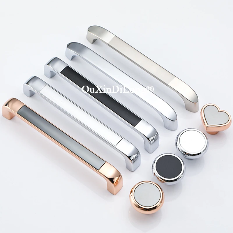 

New 4PCS Solid Zinc Alloy European Furniture Handles Drawer Pulls Cupboard Wardrobe Kitchen Shoe TV Wine Cabinet Pulls Knobs