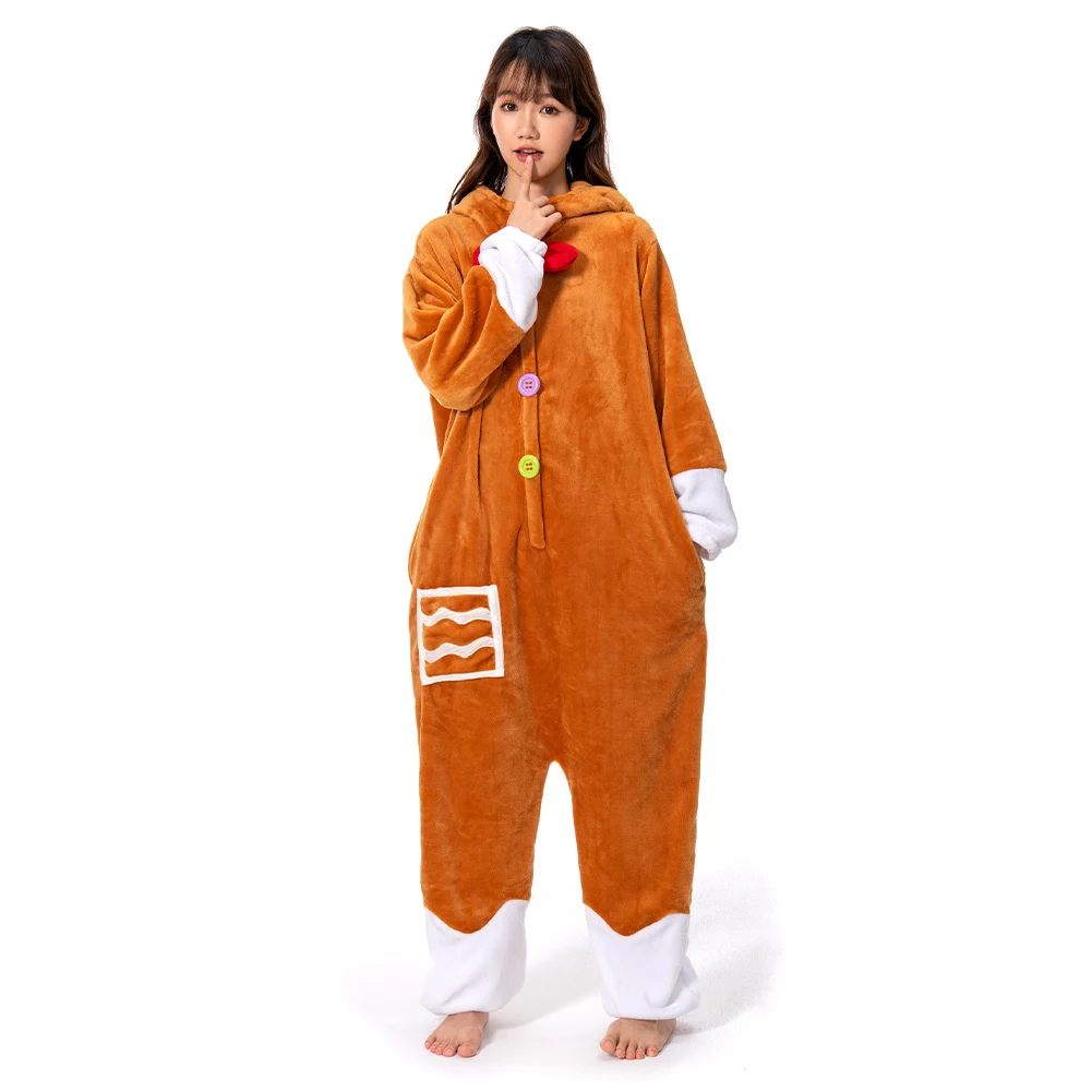 Autumn And Winter Cosplay Gingerbread Man Festival Series Onesie OLAOLA Original Design Costume Pajamas Women Men Adult