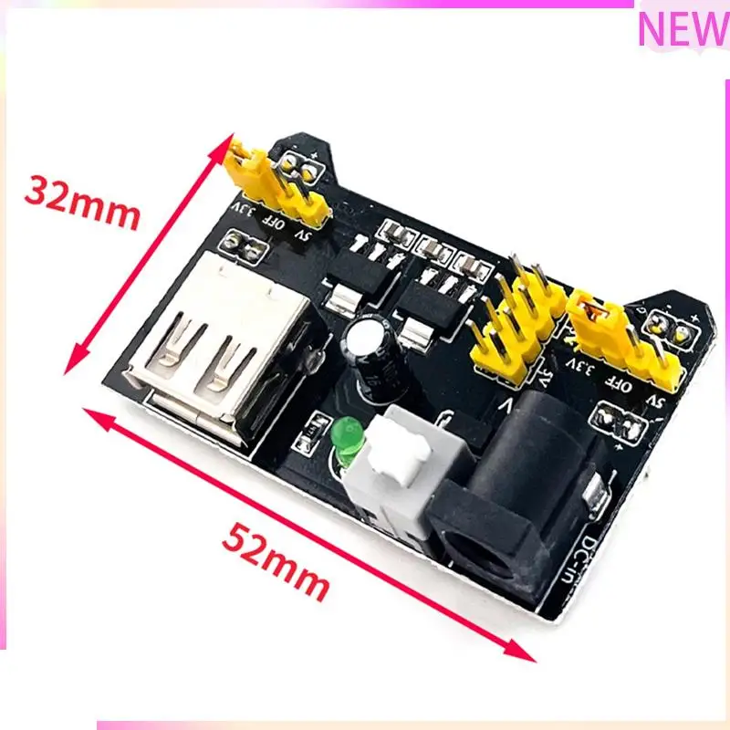 B27B 10 Uds para MB102 Kit de módulo de fuente de alimentación de placa de pruebas 2 vías 3,3 V 5V para Kit de juego de módulo de placa de pruebas MB102